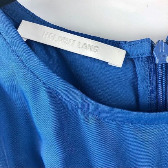 NEW Helmut Lang Cerulean Blue Sleeveless Elasticated Viscose Dress Size 0 - Picture 5 of 7